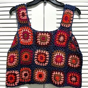 Crochet crop tank top